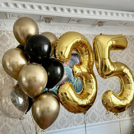 Набор Шаров «С днем рождения», 13 штук