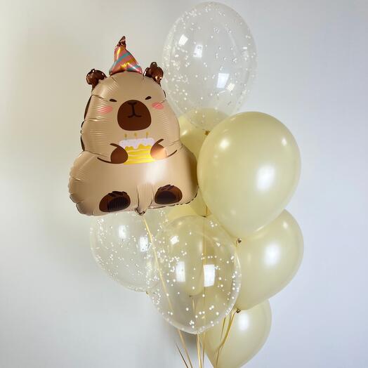 Гелиевые шары с капибарой
