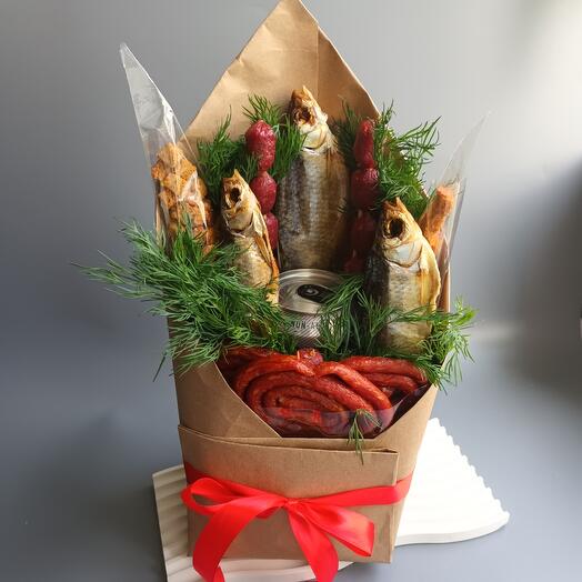 Мужской букет в конверте мини