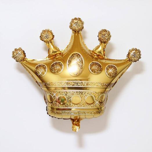 Воздушный шар золотая Корона (80 см)