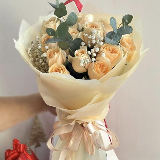 Peach Affinity Rose Bouquet