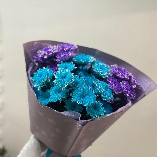 Микс из цветных хризантем