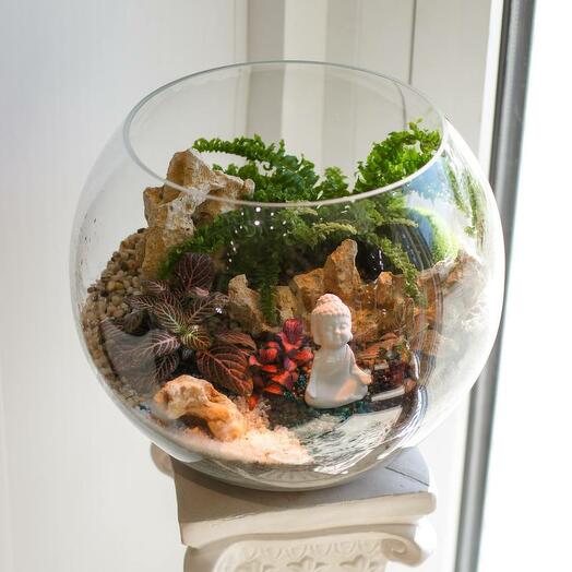 Флорариум с крышкой-досветкой "Дзен"