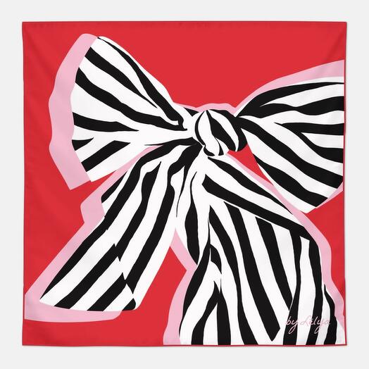 Шелковый платок 70х70 красный