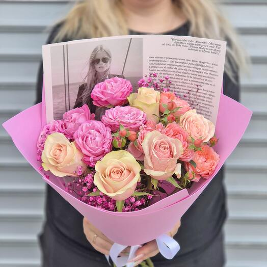 Букет в нежный розовых тонах (АБ4)