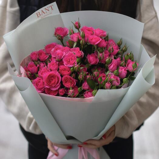 Кустовые розы 9шт