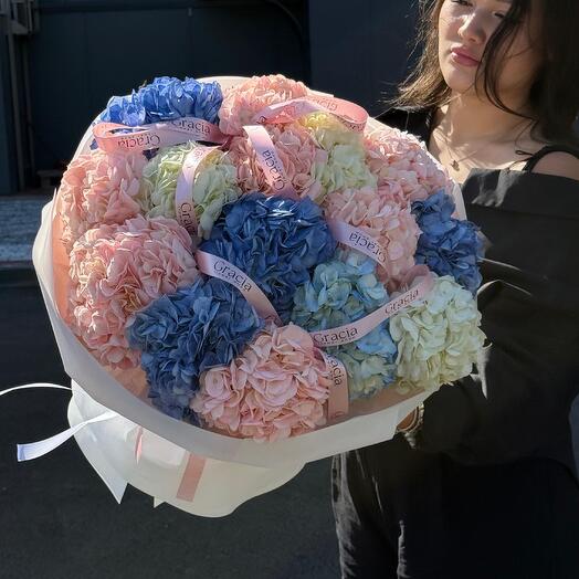 Обьемные гортензии 15шт