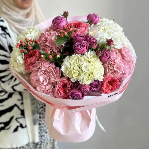 Букет "Розовый микс цветов"