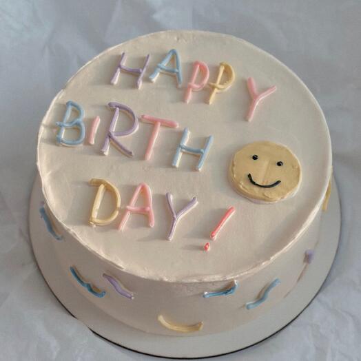 Мега бенто happy birthday разноцветные буквы