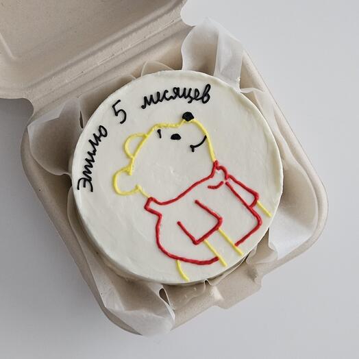 Бенто торт детский с мишкой на каждый месяц