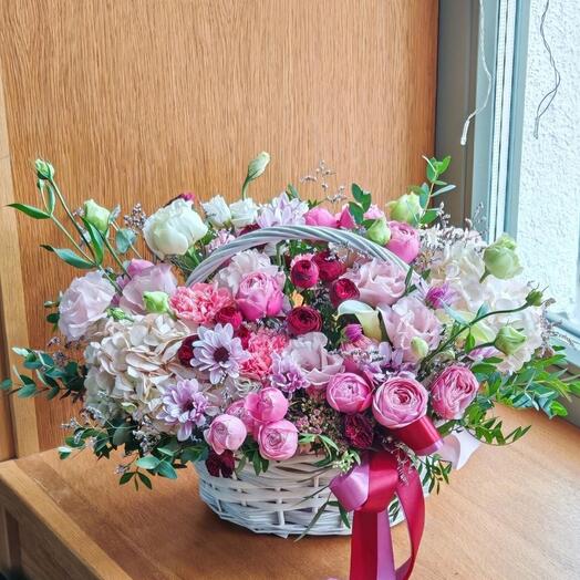 Корзина "Розовые мечты"