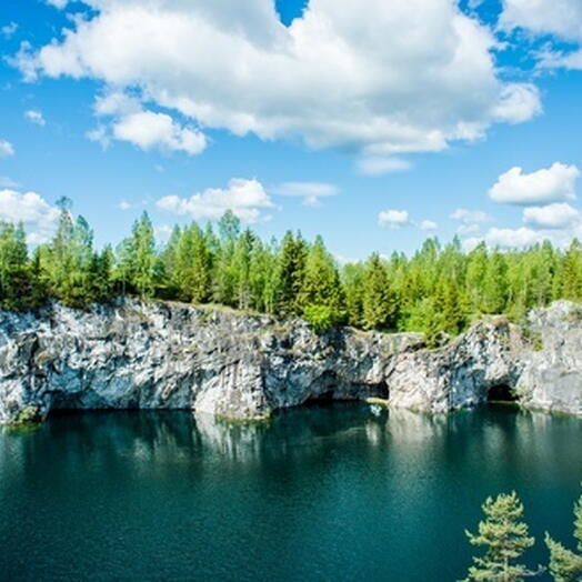 Подарочный сертификат «Тур в Карелию парк Рускеала и водопады» (1 день, 1 человек)