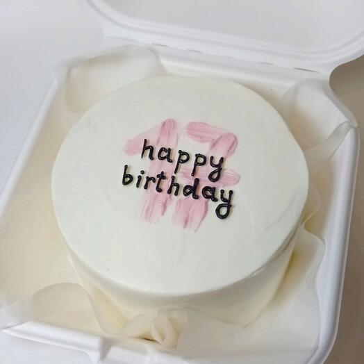 Бенто - торт "Happy birthday", размер S, вес 450 г, на день рождения, девушке, подруге, коллеге