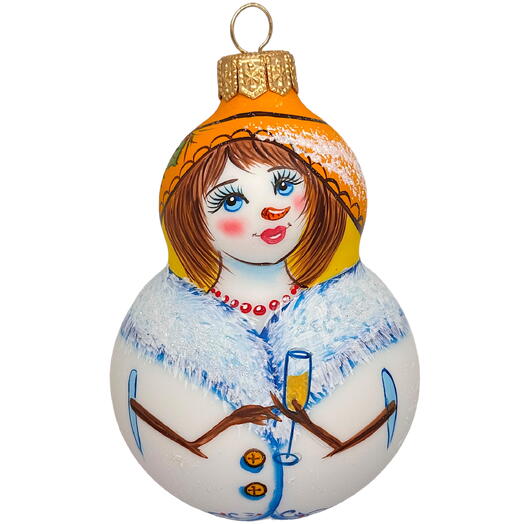 Ёлочная игрушка "Снеговина" (Винтажный шар)