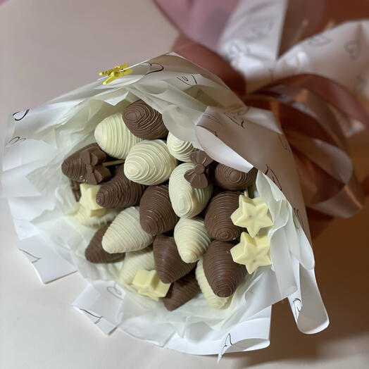 Букет из клубники в шоколаде Callebaut