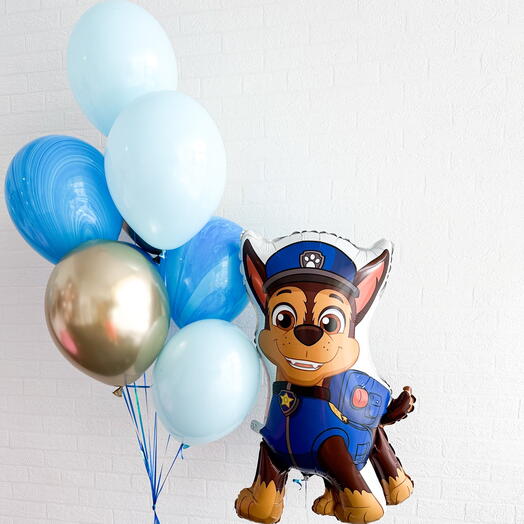 Набор шаров со щенком