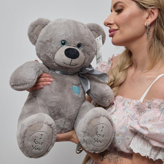 Мягкая игрушка «Медведь Фил», серый