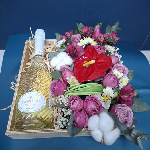 Цветы в коробке 75