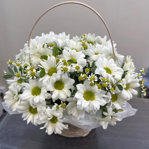 Лукошко с ромашками 🌼