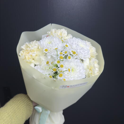 🌼 Ніжний букет "Доброго ранку" (Білий   Пастельний Мікс)