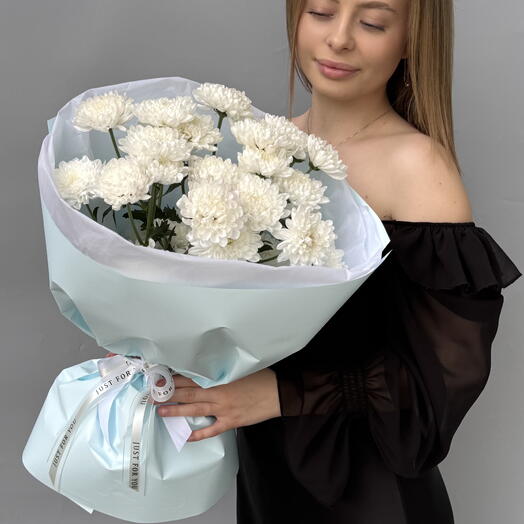 Монобукет из хризантем мини