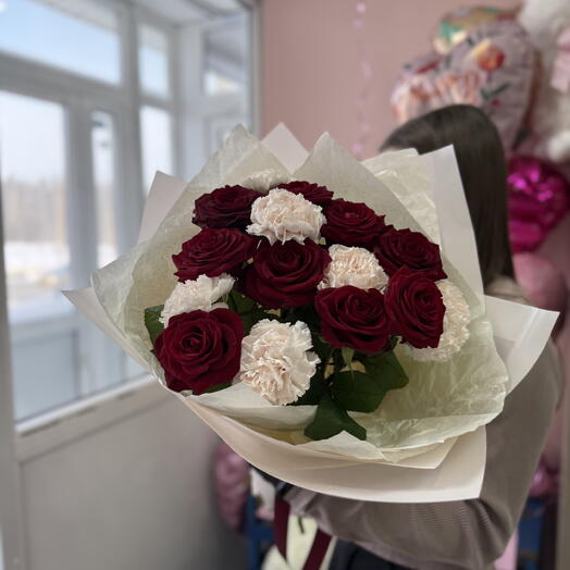 Сборный букет с диантусами