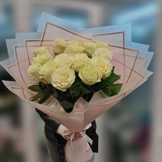 Букет из 15 роз эквадор (80 см)