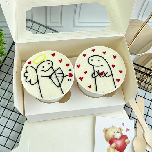 Бенто-торт в стакане набор на 14 февраля,влюблённым cake to go love you♥️