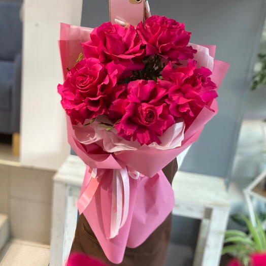 Шикарный букет с яркой французской розой 💕