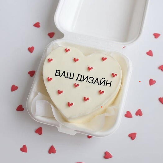 Бенто торт «сердце» с вашим дизайном