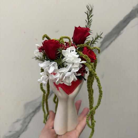 Букет с розами в сердце ♥️