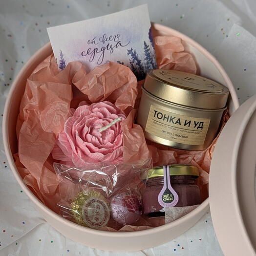 Подарочный набор комплимент на день рождения, с ароматами, жасмина, мандарина и белого чая