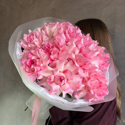 Большое 🌸моно из розовых французских роз