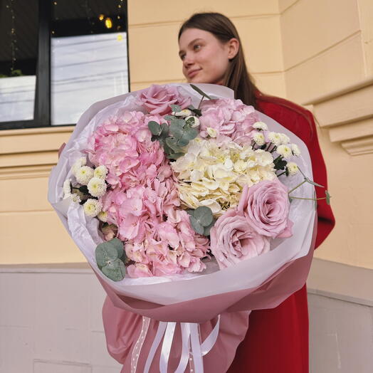 Авторский букет в розовых оттенках