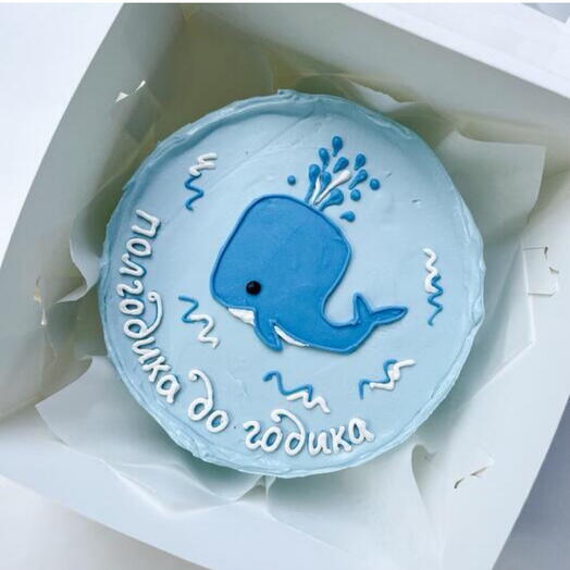 Бенто торт с малышом китом