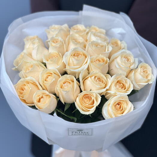 25 персиковых роз 🌸 нежный букет для любимой