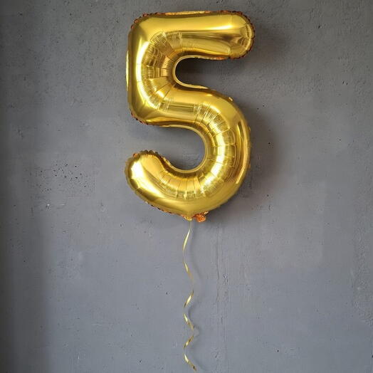 Фольгированный воздушный шар "5"