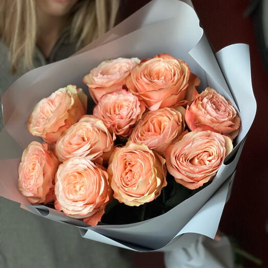 Mono ramo de rosas de peonía CAJAL 11 piezas