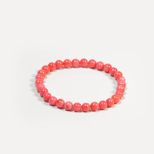 Браслет Мята Розовый коралл 19 см (BRA1145)