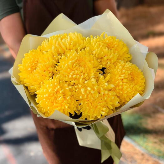 Хризантемы Желтые 7 штук