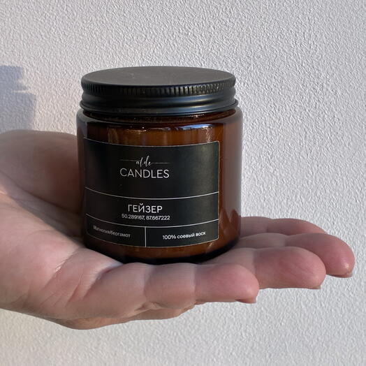 Тематическая арома свеча из соевого воска CANDLES