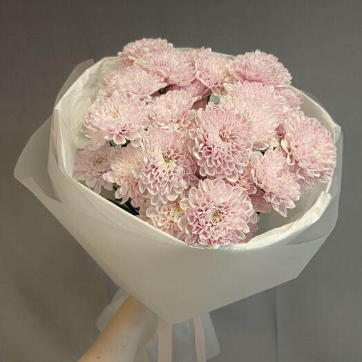 Розовая нежность из хризантем🌸