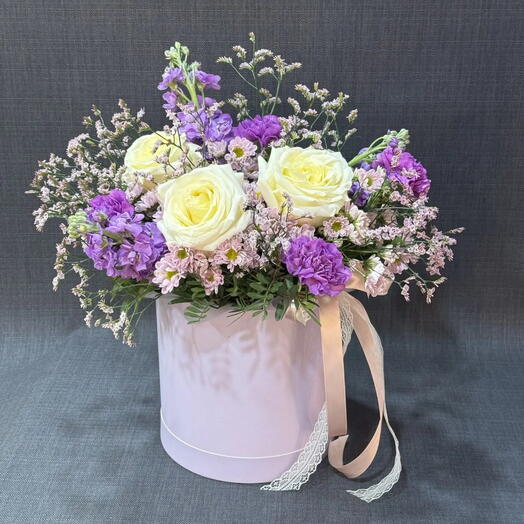 Композиция в шляпной коробке 💜