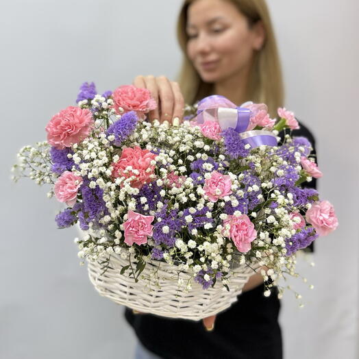 Корзина с цветами 🌸Вечность🌸