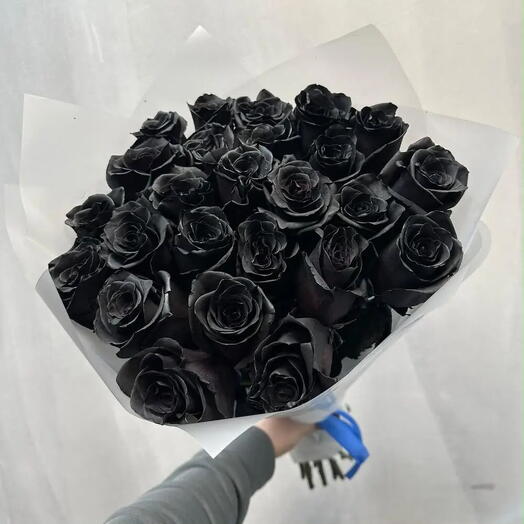 Черные Розы 25 штук