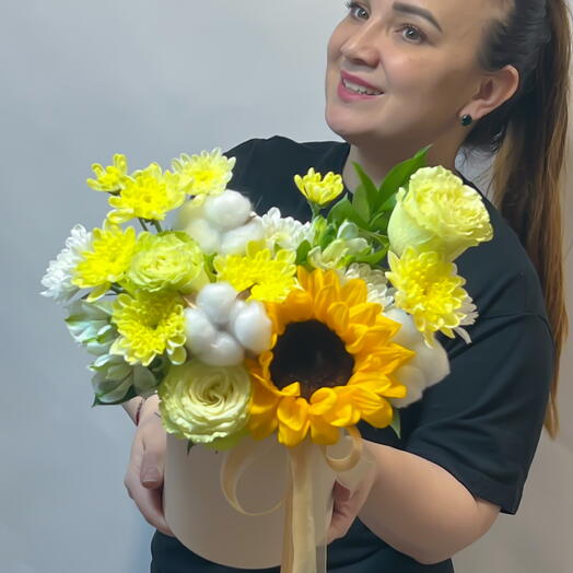 Коробка с подсолнухом «Ван Гог S»