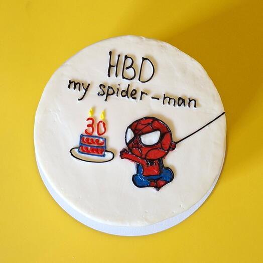 Бенто-торт XL На день рождения Человек-паук, HBD my spider-man, сыну, парню, другу, коллеге, мужу, отцу