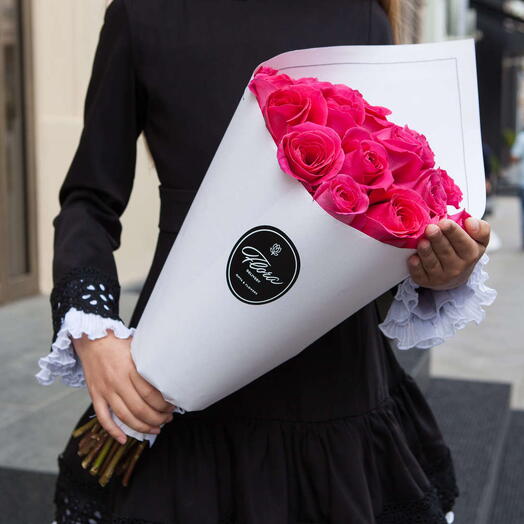 Bouquet of 25 Pink Floyd WHITE roses