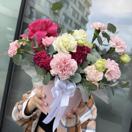 Композиция в коробке «Яркая»🌺