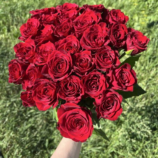Монобукет из роз ( Онд Леди Ред ) 29шт